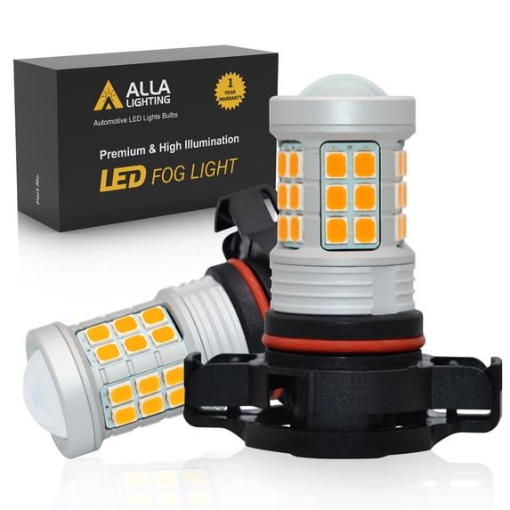 Alla Lighting PG20/4 Base 12188NAC1 PSY24W LED Front Turn Signal Lights Bulbs Upgrade, Golden Yellow