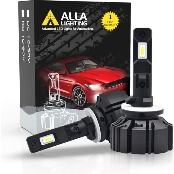 Alla Lighting PGJ13 Base H28 881 LED Bulbs Xtreme Super Bright 6000lms Fog Lights/Driving Lights Replacement C-HR 862 886 888 889 896 898, 6000K Xenon White