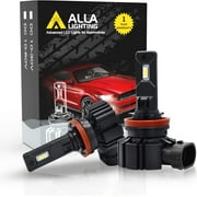 Alla Lighting PGJ19 Base H16 H8 H11 LED Bulbs, Fog Lights/DRL Replacement Bulbs 6000LMs Xtreme Super Bright Adjustable, 6000K Xenon White