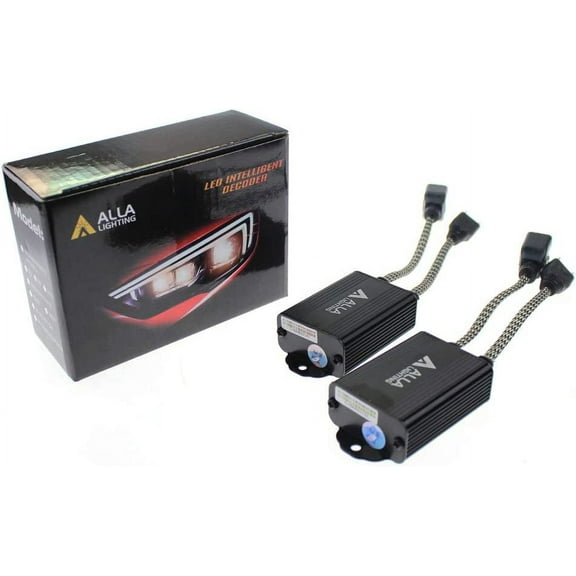 Alla Lighting Plug-N-Play Anti Flickering Warning Error Code Decoder Canceler Capacitor LED Fog Light DRL Kit Harness (H7)