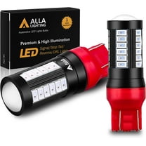Alla Lighting Red 7440 7443 LED Strobe Flashing Stop Lights 2800lm Bright T20 7440 7443 LED Bulbs High Power 33-SMD LED 7443 Bulbs 7441 7444 LED Turn Signal Lights Brake Lights Stop Light Tail Lights