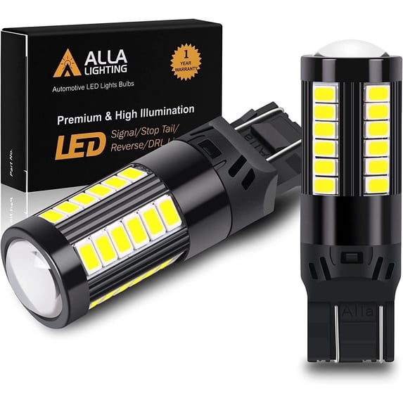 Alla Lighting T20 7443 LED Bulbs Strobe LED Reverse Lights LED Flashing Back up Lamps Backup Bulbs for 2019-2020 Nissan Altima 7443LL 7443-SRCK, 7443-CK Dual Filament 12V 5730 SMD (6000K Xenon White)