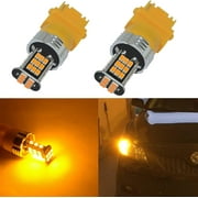 Alla Lighting Super Bright 3156 3157 LED Turn Signal Light Bulbs 2000 Lumens 3156 3457 4157 3157 LED Bulb 30-SMD 3156 3157 LED Lights Bulbs Amber Yellow Blinker Lights Replacement for Cars Trucks