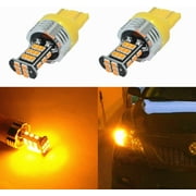 Alla Lighting Super Bright 7440 7443 LED Turn Signal Light Bulbs 2000 Lumens 7440 7442 7444 7443 LED Bulb 3020 30-SMD 7440 7443 LED Lights Bulbs Amber Yellow Blinker Lights Replacement for Cars Trucks