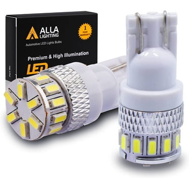 Alla Lighting T10 194 LED Bulb 4014 18-SMD Xtreme Super Bright 168 175 2825 W5W 921 6000K White 12V License Plate Lights Tag, Interior Lights Map, Dome, Reverse Light Lamp Bulbs (set of 2)
