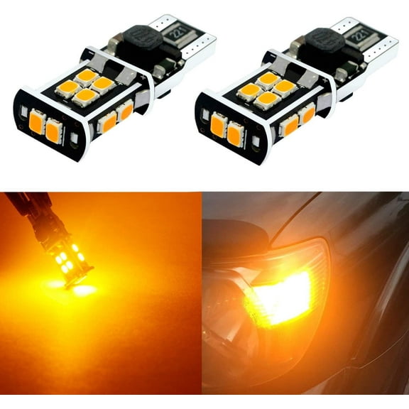 Alla Lighting T15 912 921 LED Bulbs RV 921 Light Bulb 2000 Lumens LED 921 Bulb 912 921 LED Reverse Lights Marker Lights Turn Signal Light Back-up Bulbs Replacement for Cars,Trucks, RVs, Amber Yellow