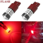 Alla Lighting T20 7440 7443 LED Strobe Flashing Brake Lights Bulbs 2835-SMD 7443 LED Stop Tail Lights Replacement for Cars, Trucks, Pure Red (Set of 2) Fits select: 2014-2018 CHEVROLET SILVERADO