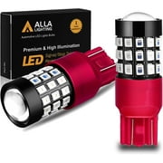 Alla Lighting Upgraded Version 7440 7443 LED Strobe Brake Lights Bulbs, Pure Red Flashing W21W T20 Wedge 7440LL 7443LL 7443-SRCK, 7443-CK 7440ST W21W 12V Stop Lights 2835 SMD for Cars, Trucks