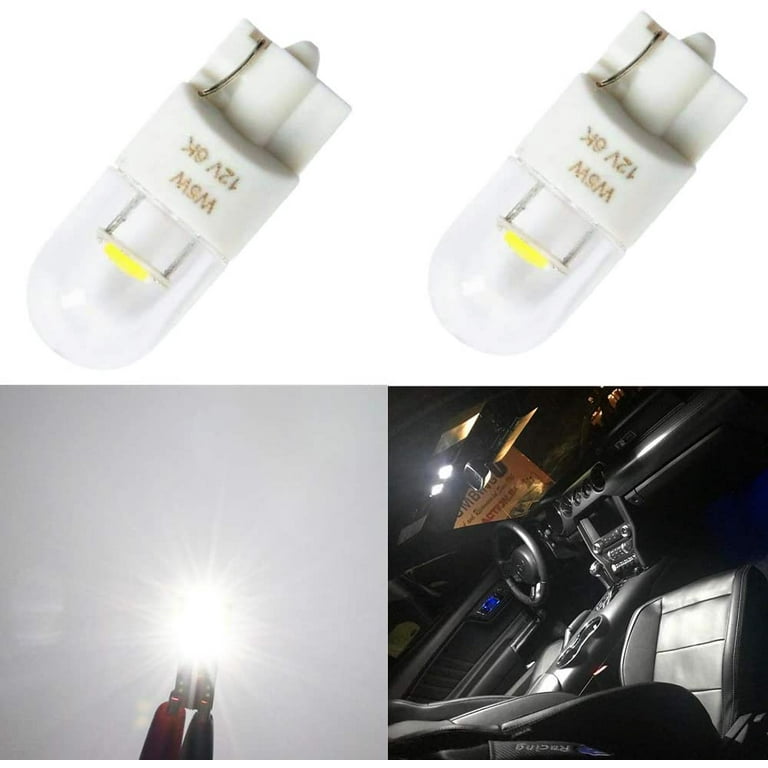 Alla Lighting W2.1x9.5d Base Miniature LED 168 194 Bulbs Wedge Bright 6000K White Interior Light,Map Light,Dome Light,Trunk Light Cargo Light,Glove