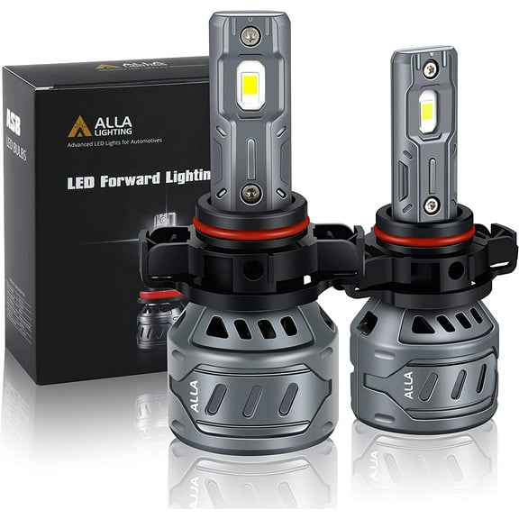 Alla Lighting Xtreme Super Bright 12085/5201/5202 LED Bulbs Fog Lights/DRL/Headlight Bulbs, 6000K Xenon White ABS Vision 5000 Lumens