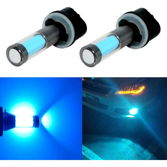 Alla Lighting Xtreme Super Bright LED 899 880 Fog Light Bulbs - High Power COB Universal 892 880 LED Bulb 880 LED Fog Lights Bulbs Lamp Replacement - 8000K Ice Blue