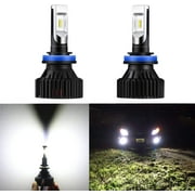 Alla Lighting Xtreme Super Bright LED H8 H9 H11 Headlights (off-road use) Bulbs UM-2018 8000lm 6000K - 6500K Xenon White Conversion Kits Replacement