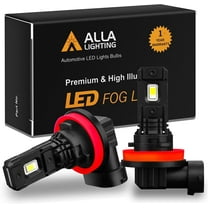 Alla Lighting Xtremely Super Bright LED Lights Bulbs SM1 Vision 3000 Lumens LED Fog Lights DRL Daytime Running Light Bulbs Replacement, H8/H11/H16 6000K Xenon White