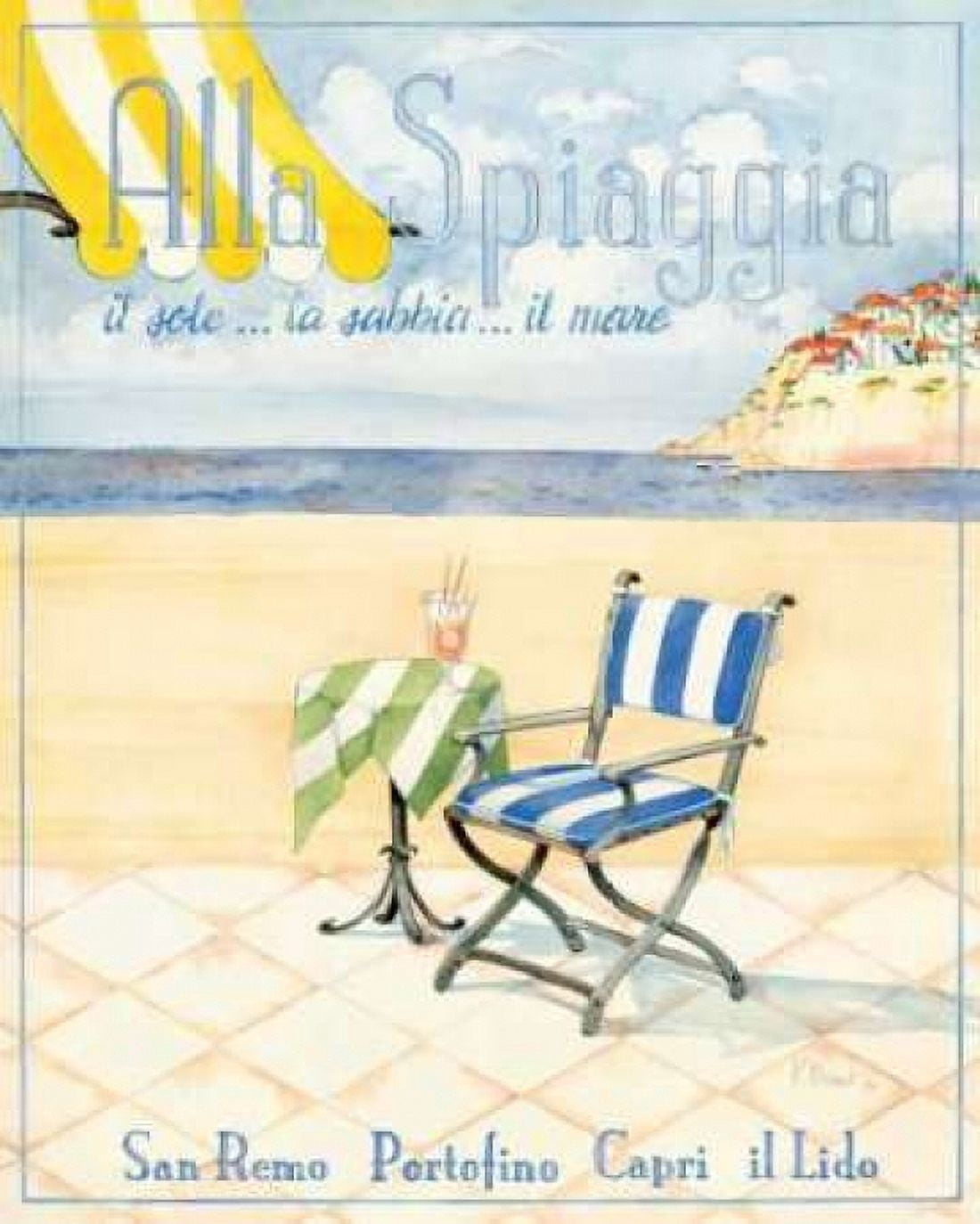 Alla Spiaggia Canvas Art - Paul Brent (24 x 30)