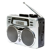 Allaboutadapters AU-DMC10 بطارية جهاز Walkman الكل في 1، محمولة تعمل بالطاقة، راديو، أسود