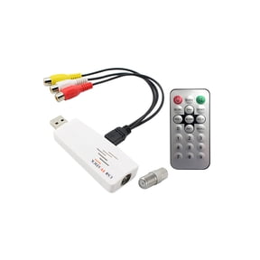 Allaboutadapters Universal Analog TV Tuner Video Capture Card with USB 20 TV AV adapter Unit