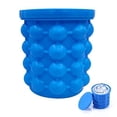 thumbnail image 1 of Alladinbox Ice Molds Silicone Ice Cube Tray, Large Silicone Ice Bucket with Lid, 2 in 1 Ice Cube Maker, Portable, Round, Large, Dark blue, 1 of 8