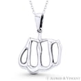 thumbnail image 1 of "Allah" Arabic Script 31x23mm Pendant & Chain Necklace in .925 Sterling Silver, 1 of 1