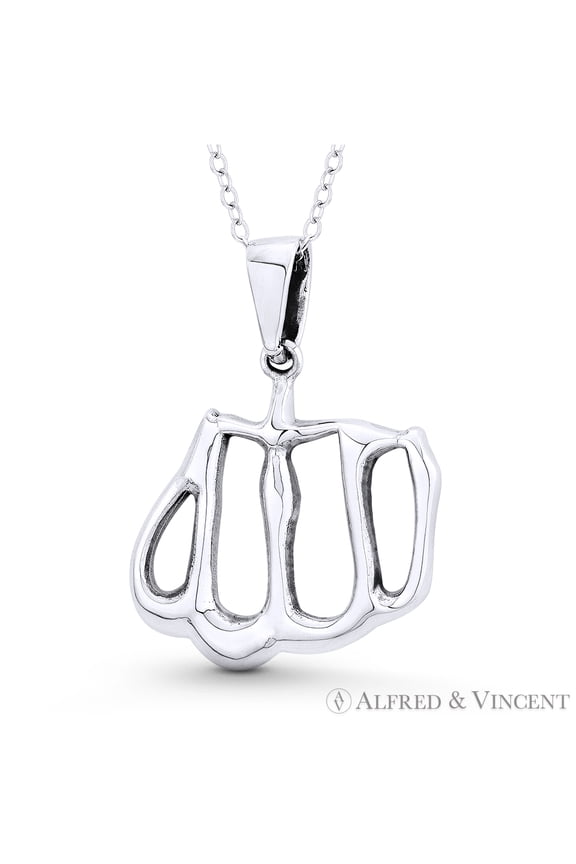 "Allah" Arabic Script 31x23mm Pendant in .925 Sterling Silver