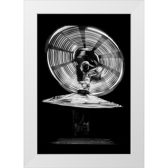 Allam, Abdelkader 11x14 White Modern Wood Framed Museum Art Print Titled - Tanura Dance