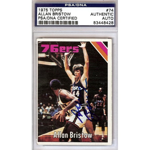 Allan Bristow Autographed 1975 Topps Card #74 Philadelphia 76ers PSA/DNA #83448428