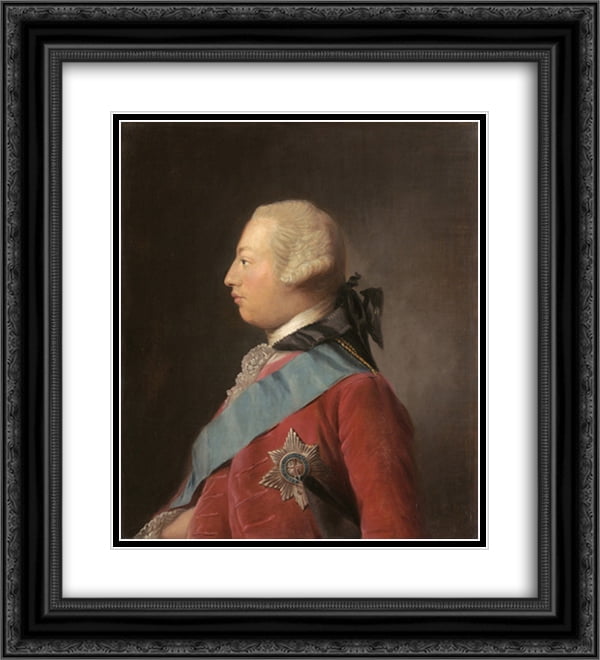 Allan Ramsay 2x Matted 20x22 Black Ornate Framed Art Print 'Portrait of ...