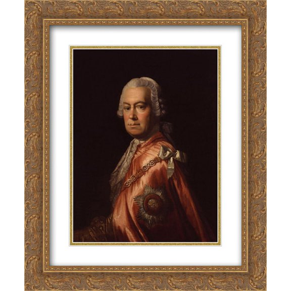 Allan Ramsay 2x Matted 20x24 Gold Ornate Framed Art Print 'Sir Andrew Mitchell'