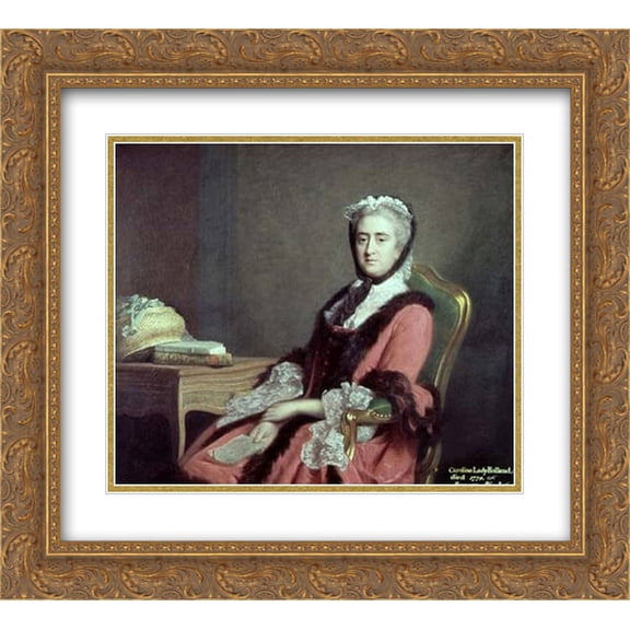 Allan Ramsay 2x Matted 24x20 Gold Ornate Framed Art Print 'Lady Holland'