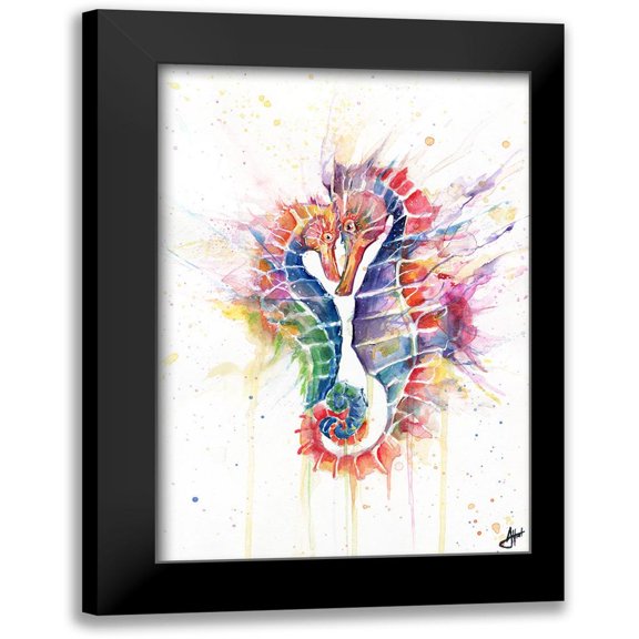 Allante, Marc 11x14 Black Modern Framed Museum Art Print Titled - Sanguine Seahorses