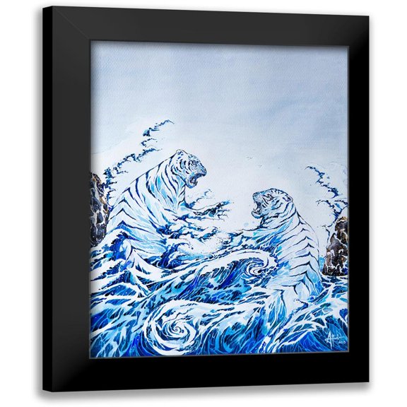 Allante, Marc 11x14 Black Modern Framed Museum Art Print Titled - The Crashing Waves