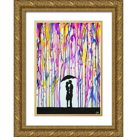 Allante, Marc 11x14 Gold Ornate Wood Framed with Double Matting Museum Art Print Titled - Lavender