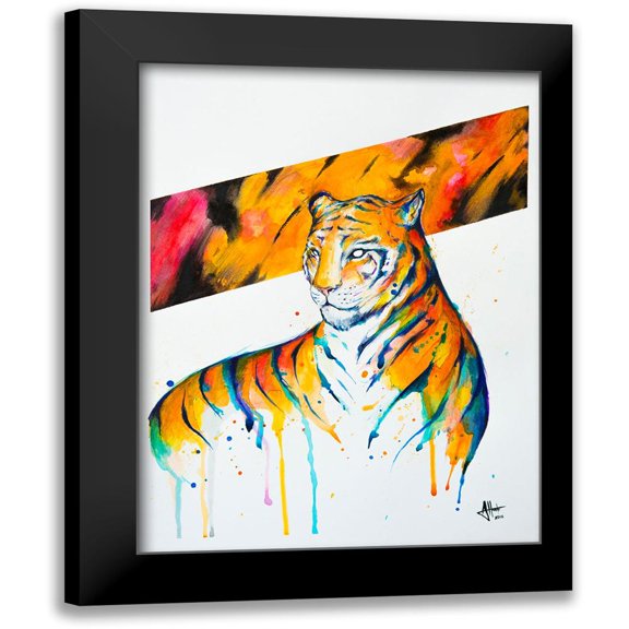 Allante, Marc 12x14 Black Modern Framed Museum Art Print Titled - Burning Bright