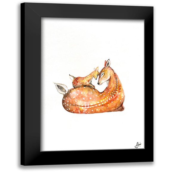 Allante, Marc 14x18 Black Modern Framed Museum Art Print Titled - Doh a Deer
