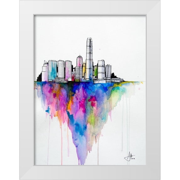 Allante, Marc 19x24 White Modern Wood Framed Museum Art Print Titled - Monolith II
