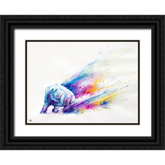 Allante, Marc 24x19 Black Ornate Wood Framed with Double Matting Museum Art Print Titled - Ajax