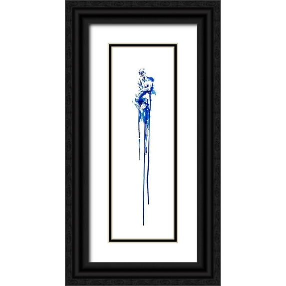 Allante, Marc 7x14 Black Ornate Wood Framed with Double Matting Museum Art Print Titled - This One Fleeting Thought