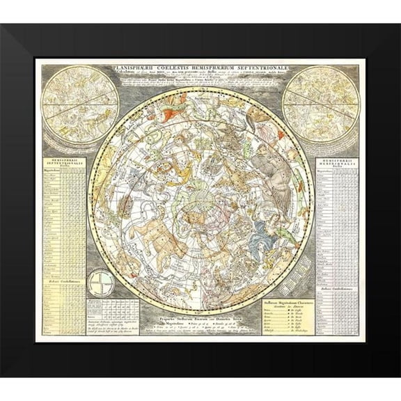 Allard, Carel 13x12 Black Modern Framed Museum Art Print Titled - Star map of the northern starry sky