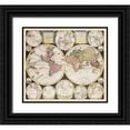 thumbnail image 1 of Allard, Carel 16x15 Black Ornate Wood Framed with Double Matting Museum Art Print Titled - Flat earth globe commonly called the whole world 1696, 1 of 4