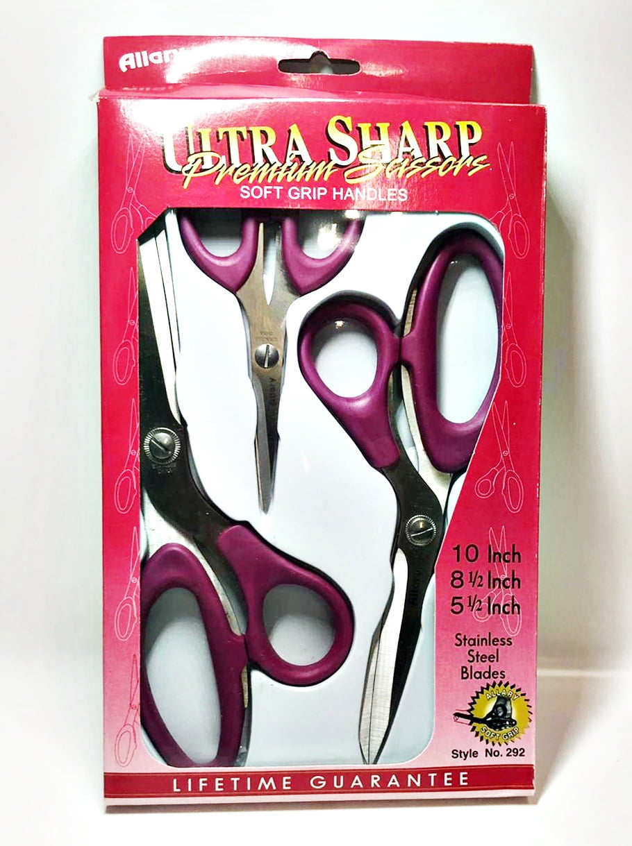 Zallery Scissors Allary #292 Multipack - 3 Pcs Ultra Sharp Premium Scissors with Soft ...