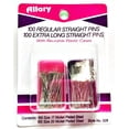 thumbnail image 1 of Allary #328 Regular & Extra Long Straight Pins in Reusable Plastic Case, 200 Pcs, 1 of 2