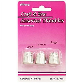 Allary Craft & Sew ASSORTED THIMBLES Pack Small, Medium & Large