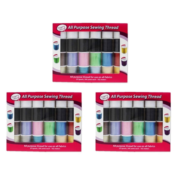 Allary 4857-GB DesignersChoice Sewing Thread Spools 200 Yds Each-Multicolor Box
