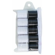 Allary Black and White 100% Polyester Sewing Thread, 200 Yds per Spool, 10 Count