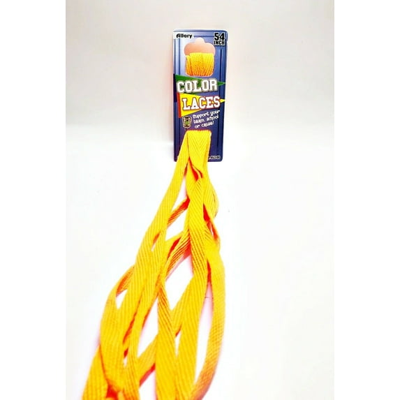 Allary Color Laces, 54 Inch Flat Athletic Shoe Laces, Orange