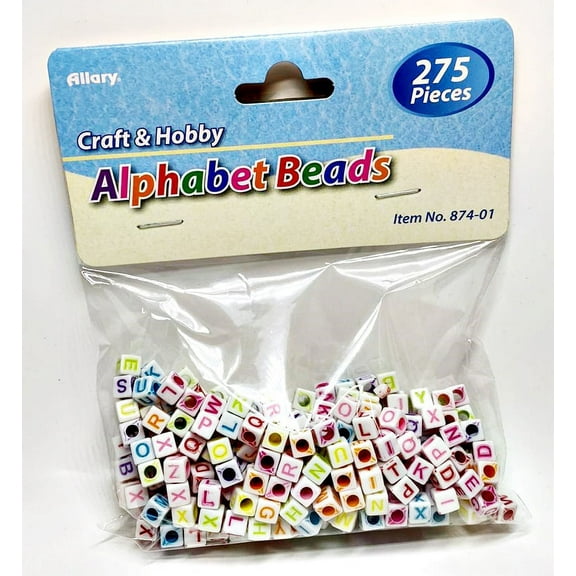 Allary Craft & Hobby #874-01 Alphabet Beads, 275pcs