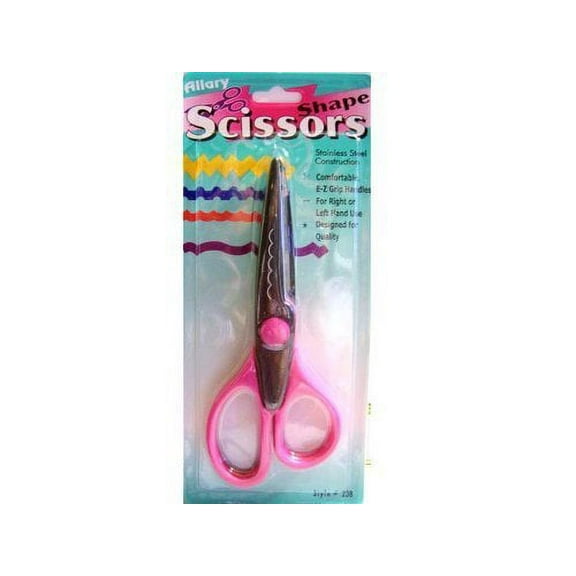 Allary Craft Shape Scissors Multiple Colors and Shapes. PINK
