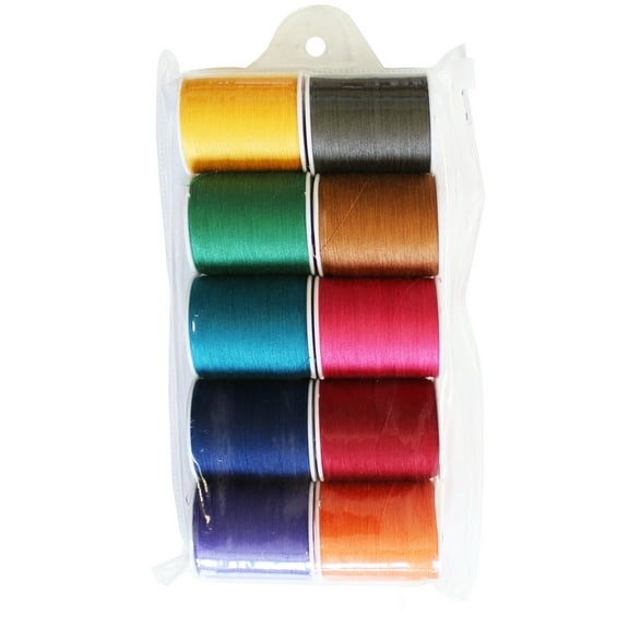 Allary Dark Assorted Sewing Thread, 10 Spools, Strong and Durable for All-Purpose Sewing