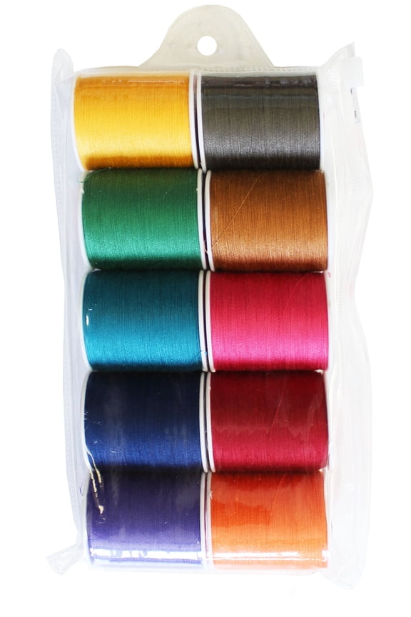 Allary Dark Assorted Sewing Thread, 10 Spools, Strong and Durable for All-Purpose Sewing