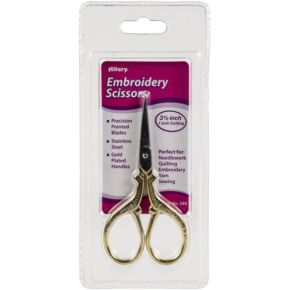Allary Embroidery Scissors 3.5"-Gold Handle