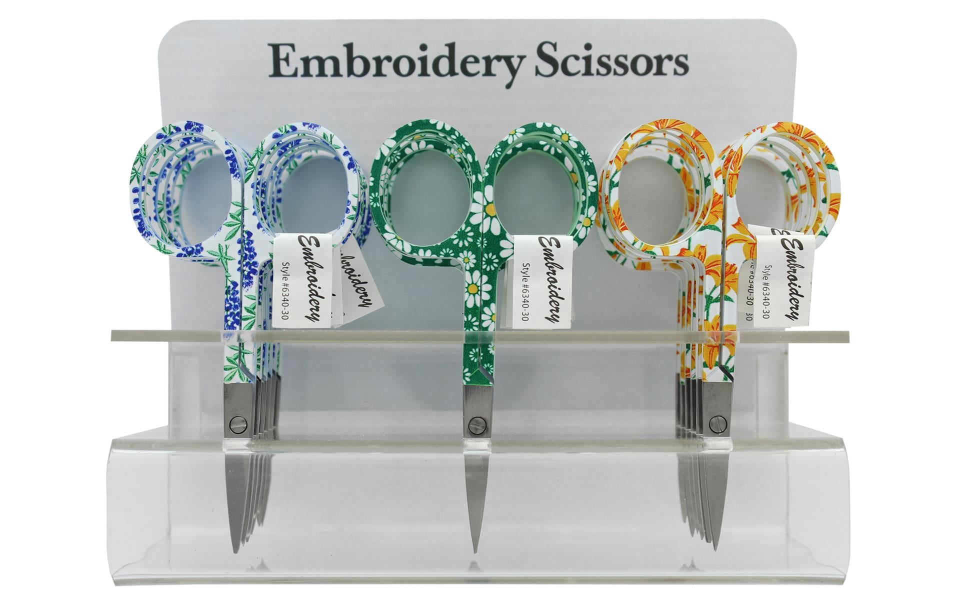 Allary Embroidery Scissors POP Floral 18pc